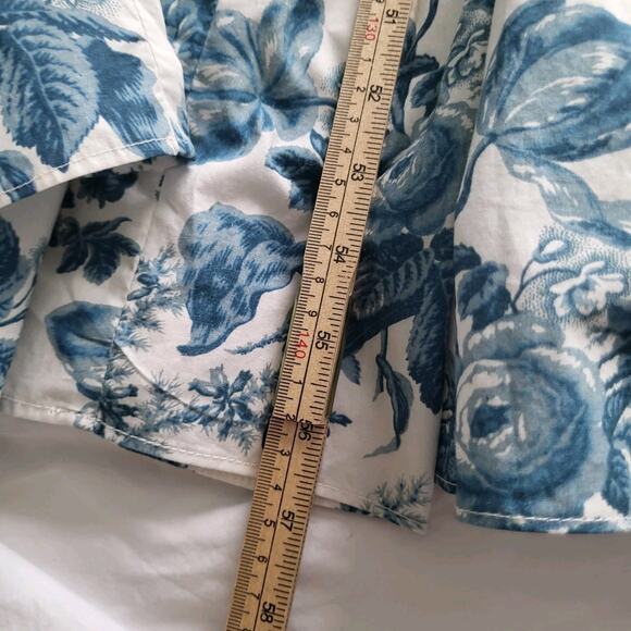 LoveShackFancy DANBURY Blue Floral Maxi Gown Dress Bridal Resort Vacation Sz 2 - Picture 15 of 16